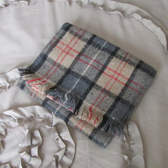 plaid wool scarf
